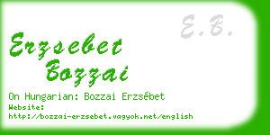erzsebet bozzai business card