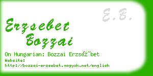 erzsebet bozzai business card